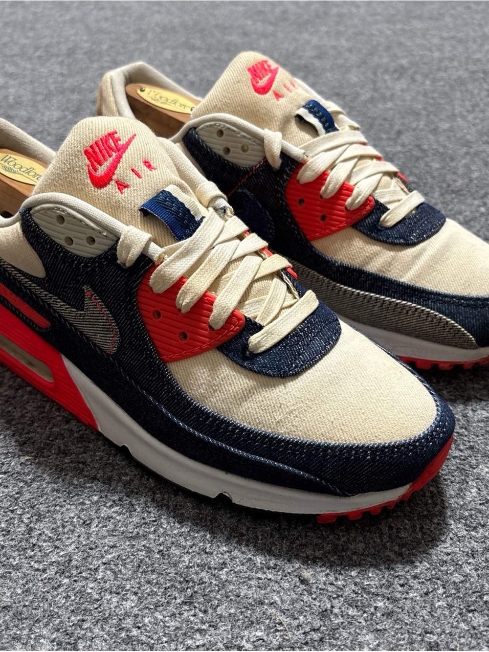 Size 8 - Nike Air Max 90 x Denham 2020 Infrared Denim CU1646-400 Men's - Picture 2 of 14